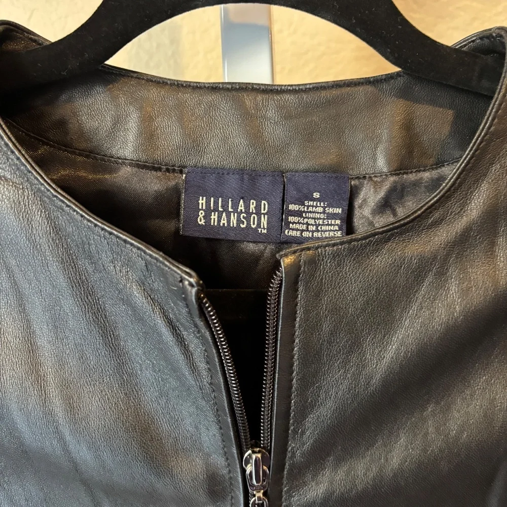 Hillard & Hanson Women's 100% Lambskin zip jacket - Picture 2 of 5